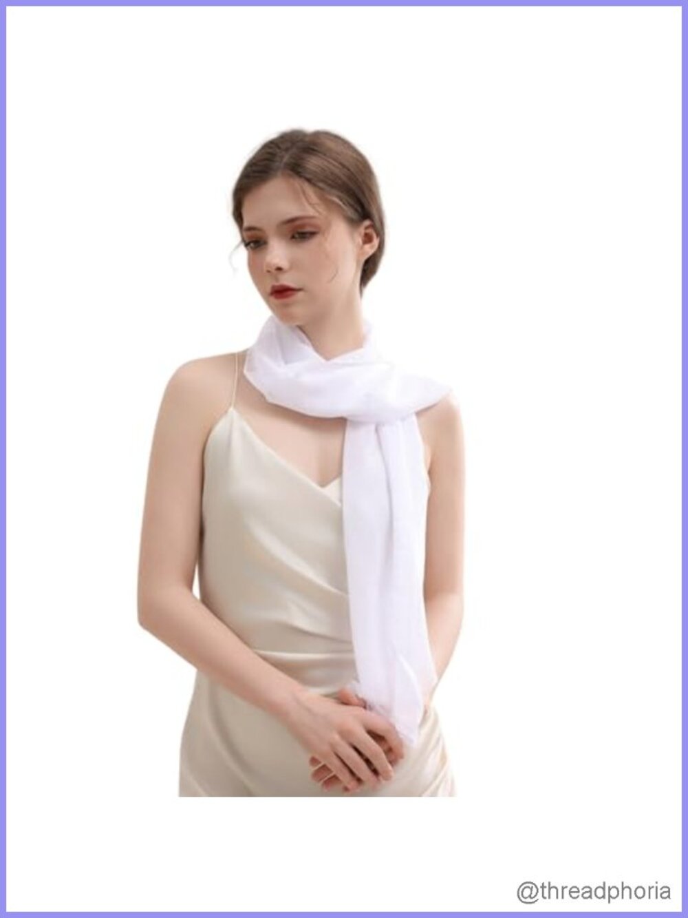 Chiffon Scarf Sheer Lightweight Neck Scarves for Wedding Party